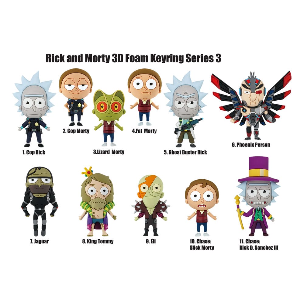 Rick y Morty Colgantes PVC Series 3 Expositor (24) Frikytopia