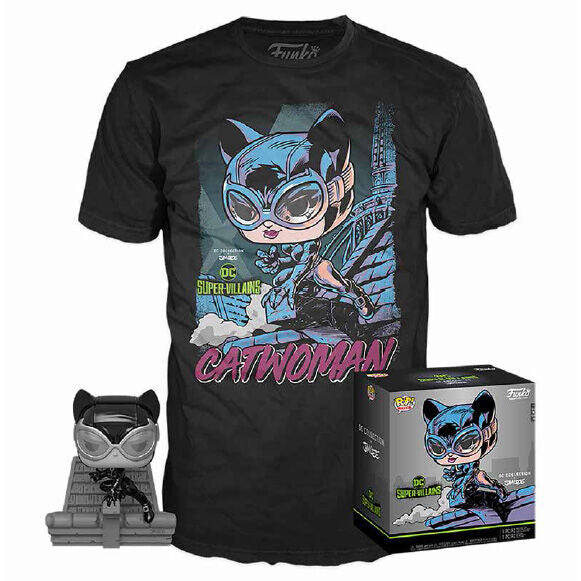 Pop & tee dc jim lee catwoman funko + camiseta talla m