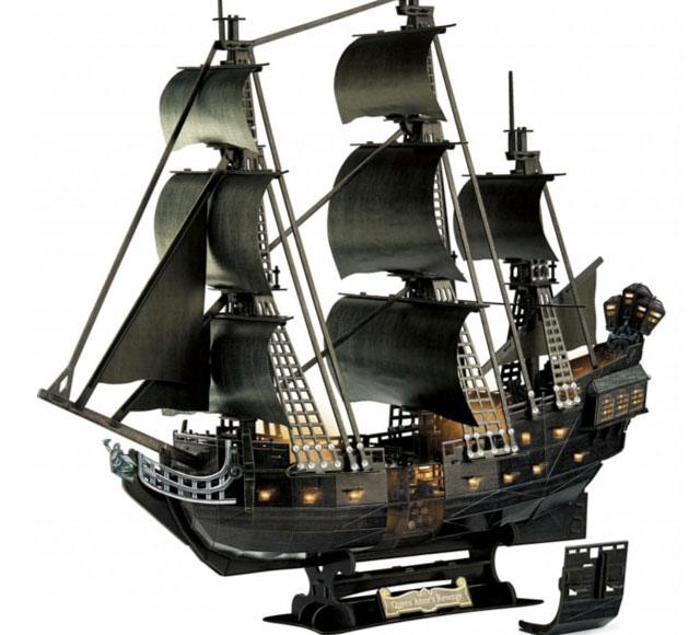 Piratas del Caribe: La venganza de Salazar Puzzle 3D Black Pearl LED Edition Frikytopia