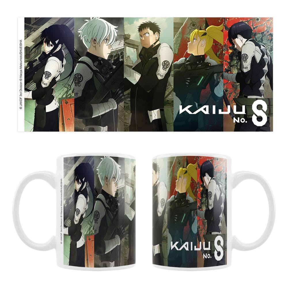 Kaiju No. 8 Taza Cerámica Mina, Reno, Kafka, Kikoru, Hoshina