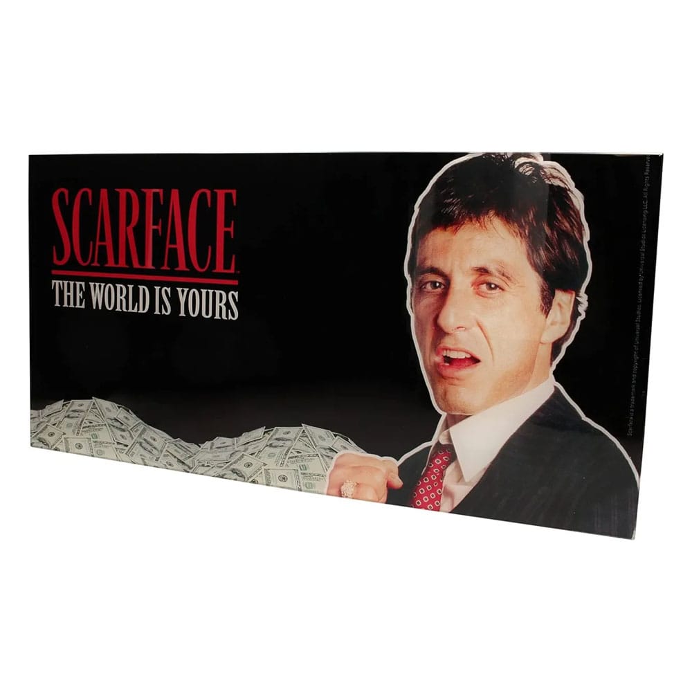Scarface Póster de cristal The World Is Yours (Black Background) 60 x 30 cm