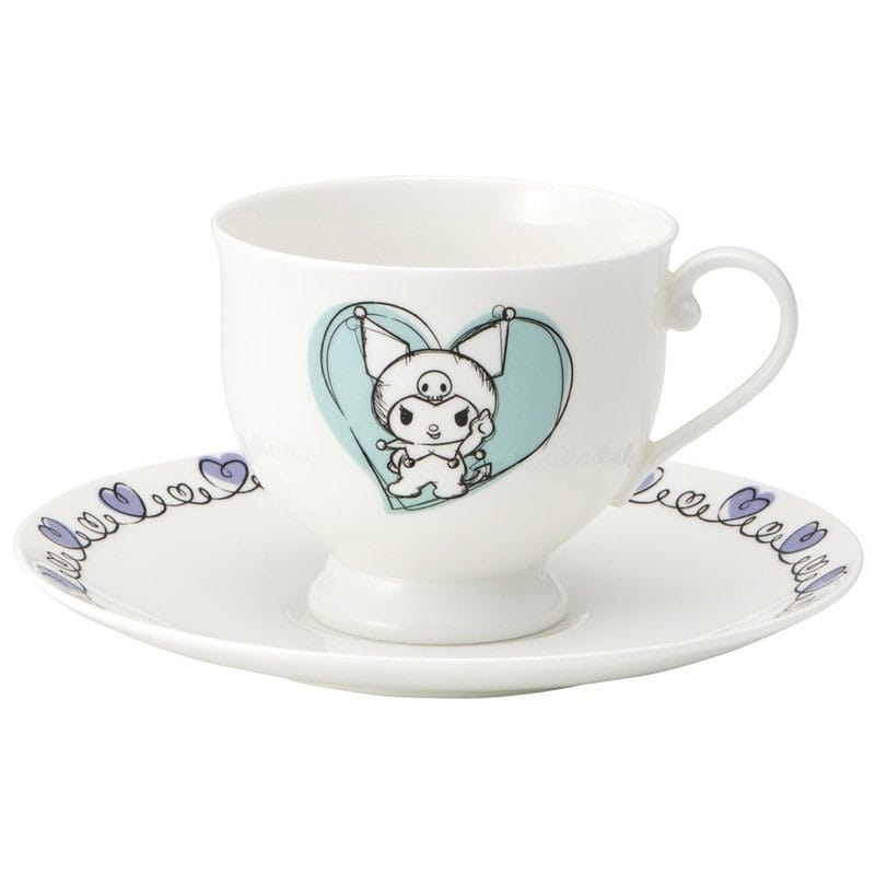 Sanrio Set Taza y Plato Bone China Kuromi Frikytopia