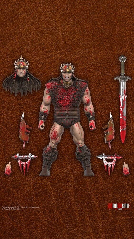 Conan el Bárbaro Figura Ultimates Conan Blood Soaked Pit Fighter 18 cm