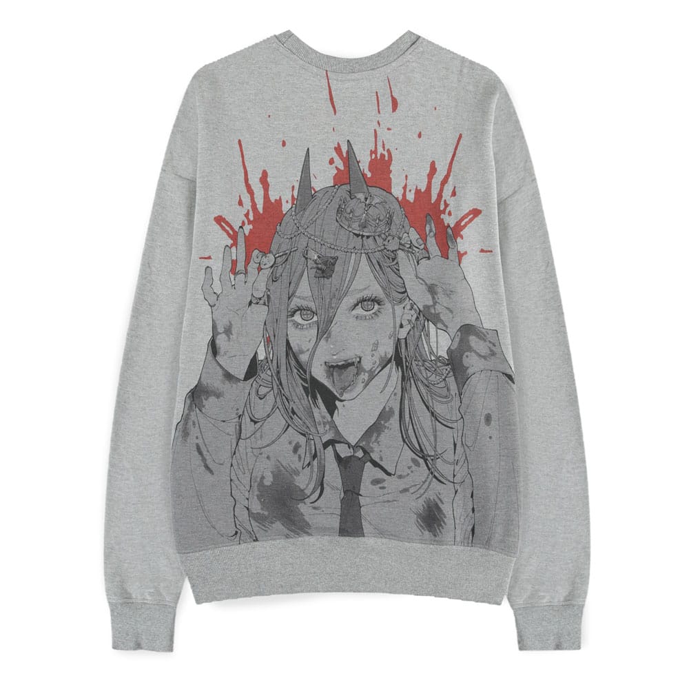 Chainsaw Man sudadera Power Grey Melange talla S Frikytopia