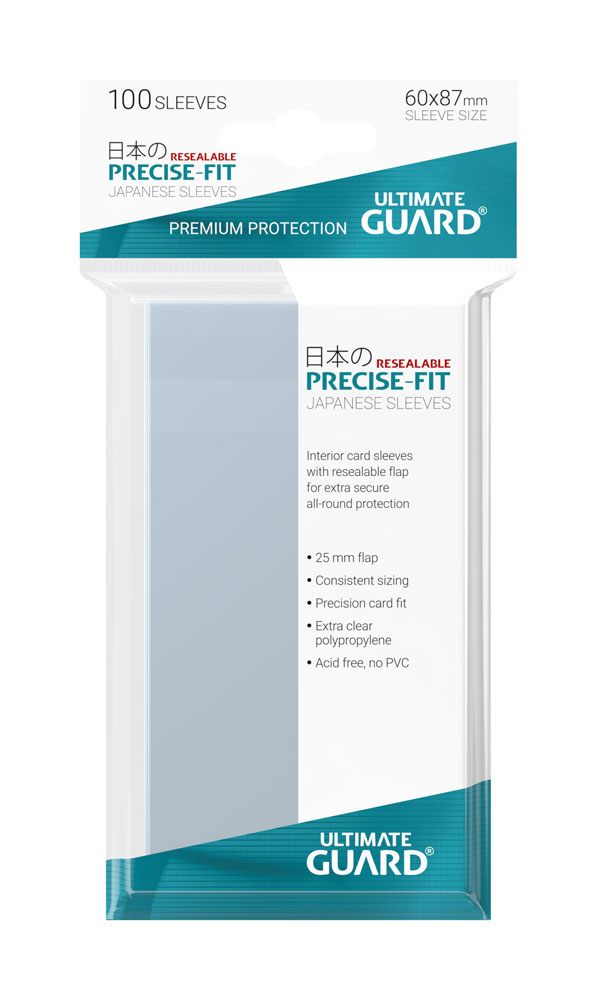 Ultimate Guard Precise-Fit Sleeves Fundas con cierre reutilizable Tamaño Japonés Transparente (100) Frikytopia
