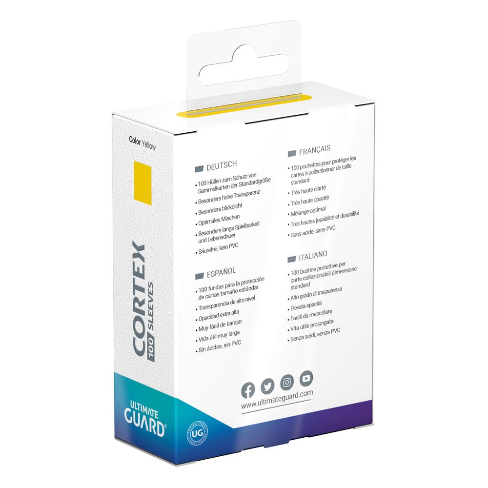 Ultimate Guard Cortex Sleeves Tamaño Estándar Yellow (100)