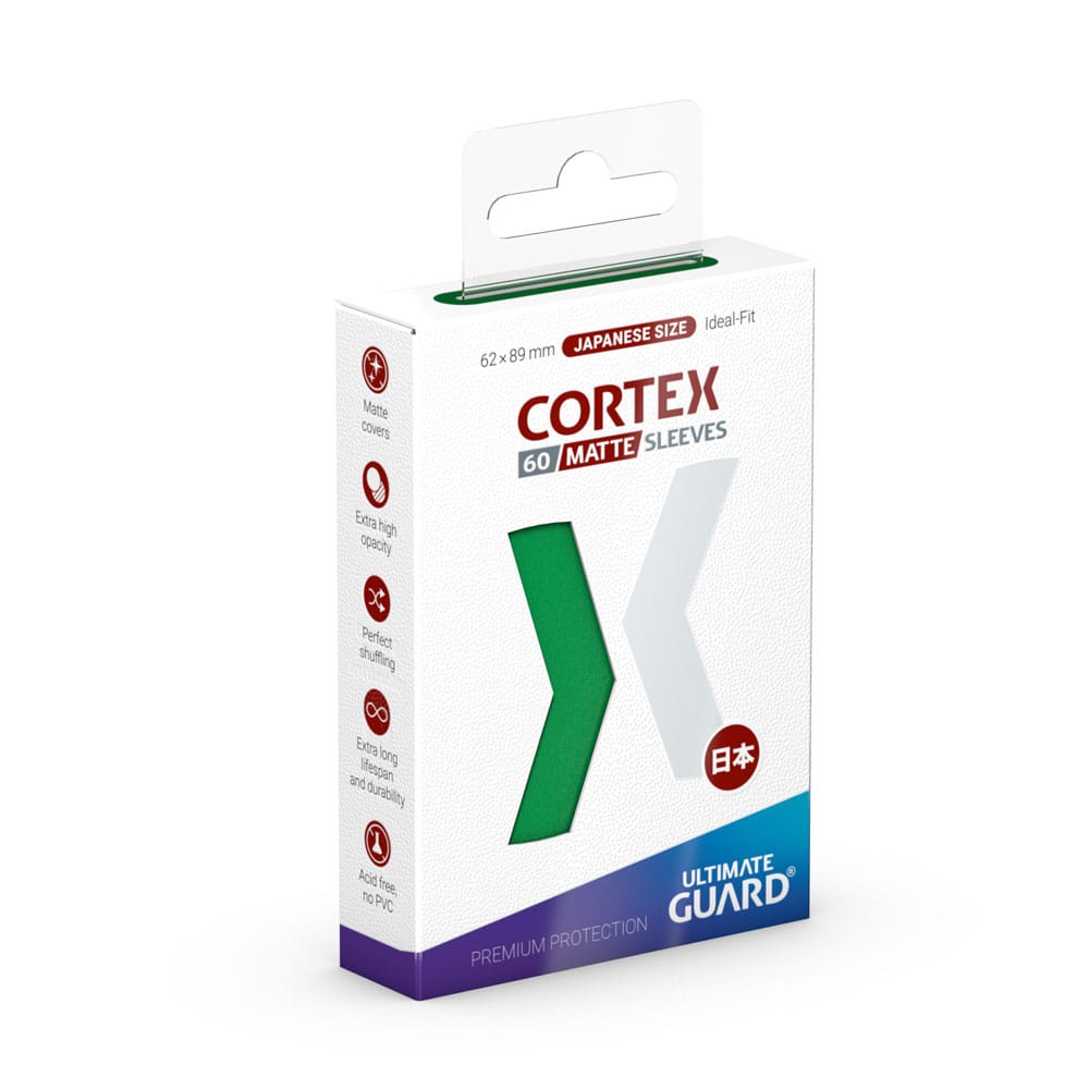 Ultimate Guard Cortex Sleeves Tamaño Japonés Verde Mate (60) Frikytopia