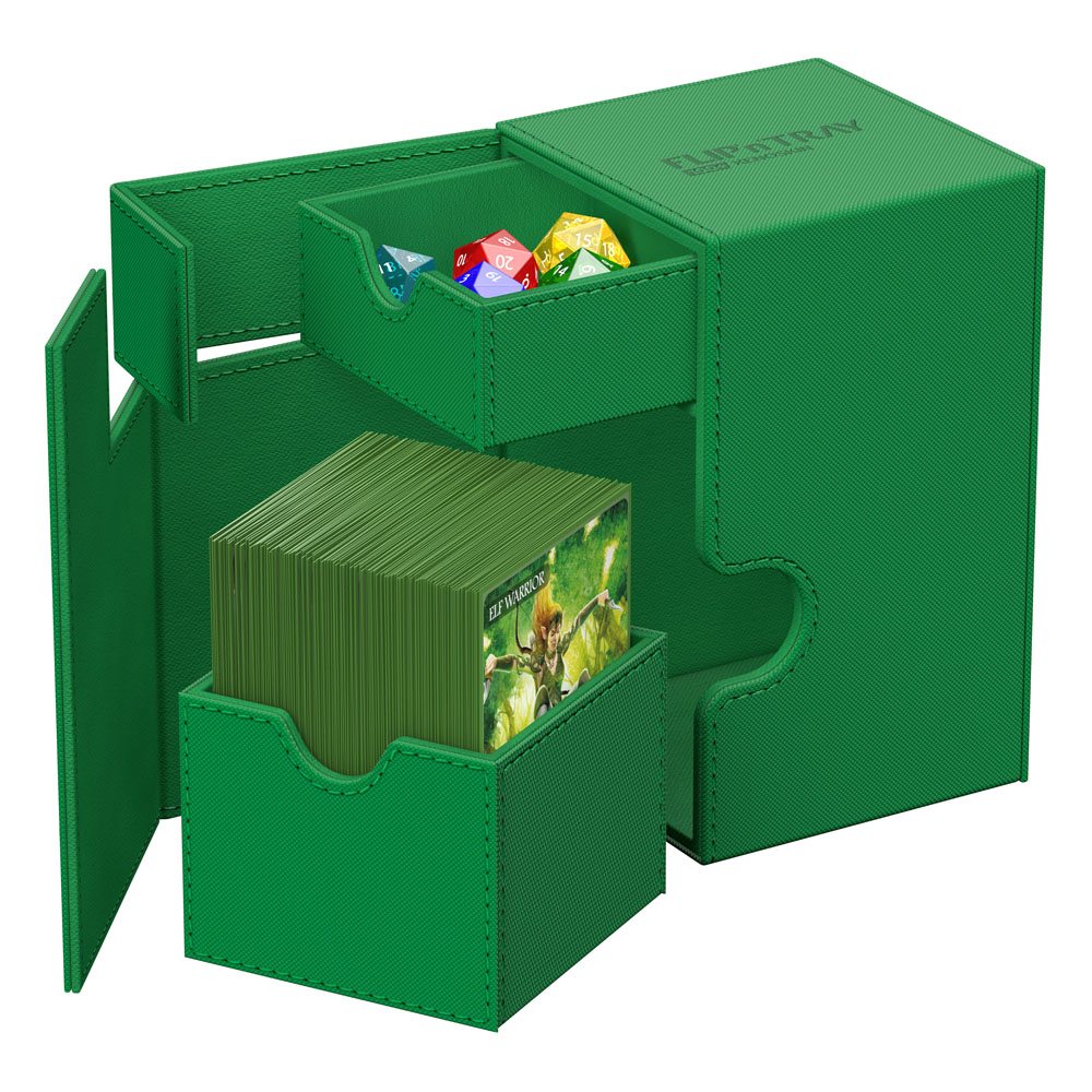 Ultimate Guard Flip`n`Tray 100+ XenoSkin Monocolor Verde