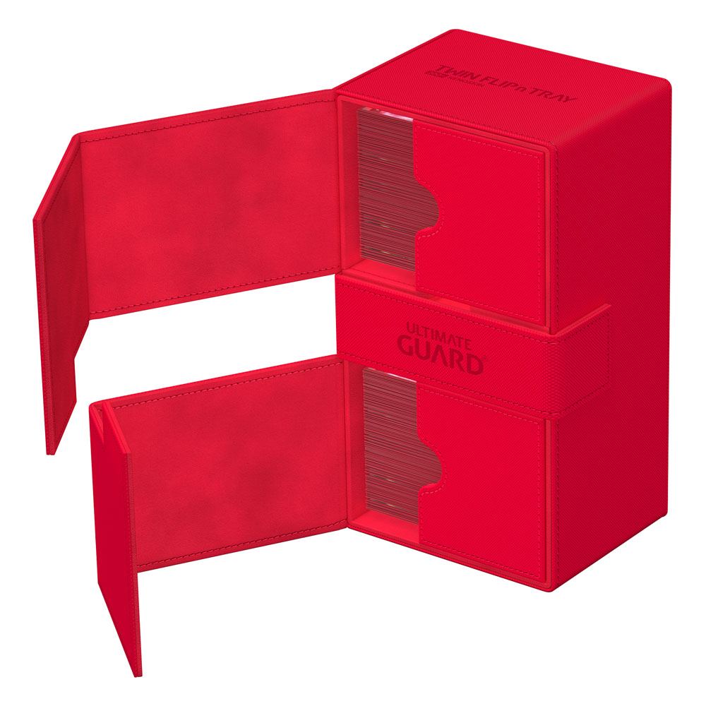 Ultimate Guard Twin Flip`n`Tray 200+ XenoSkin Monocolor Rojo