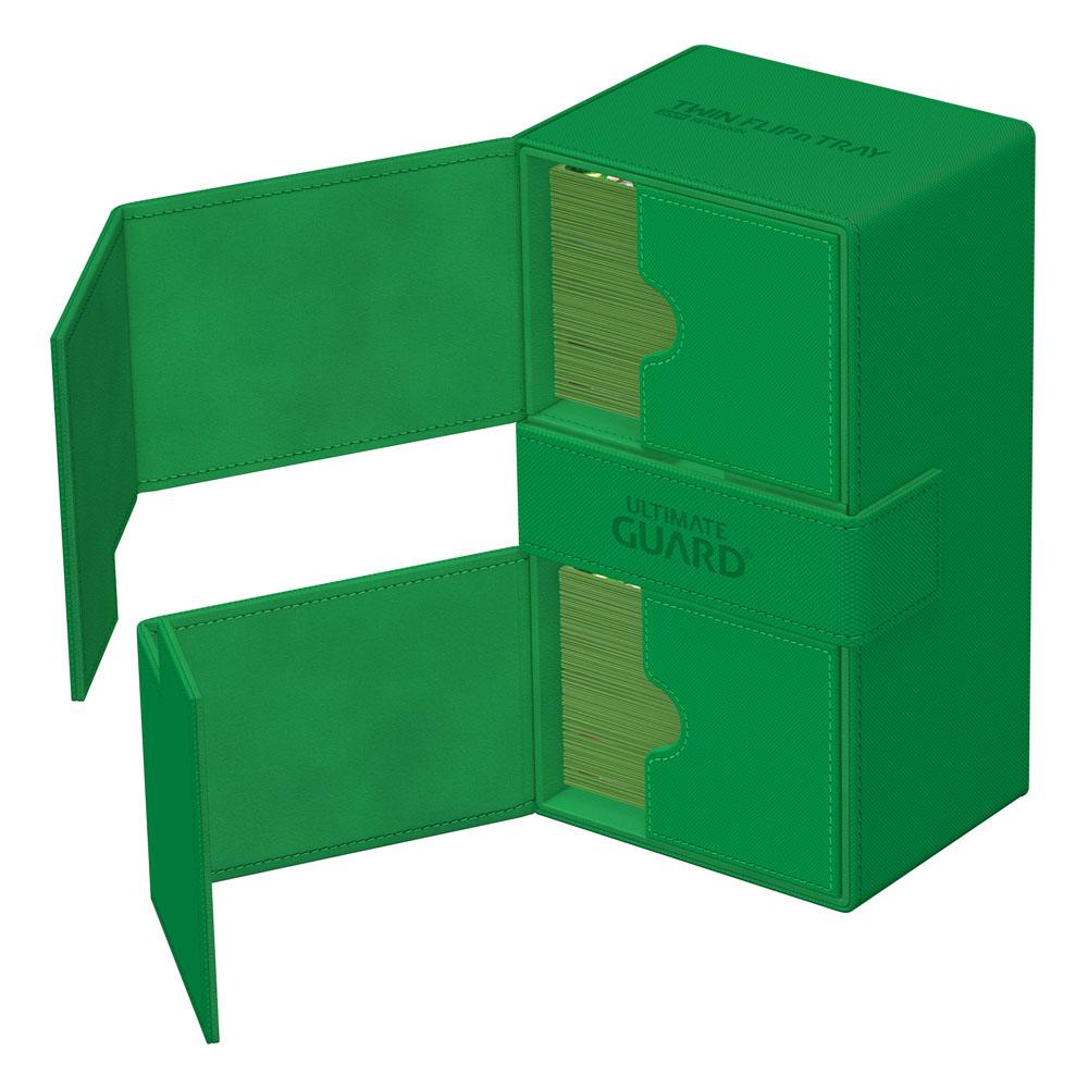 Ultimate Guard Twin Flip`n`Tray 200+ XenoSkin Monocolor Verde