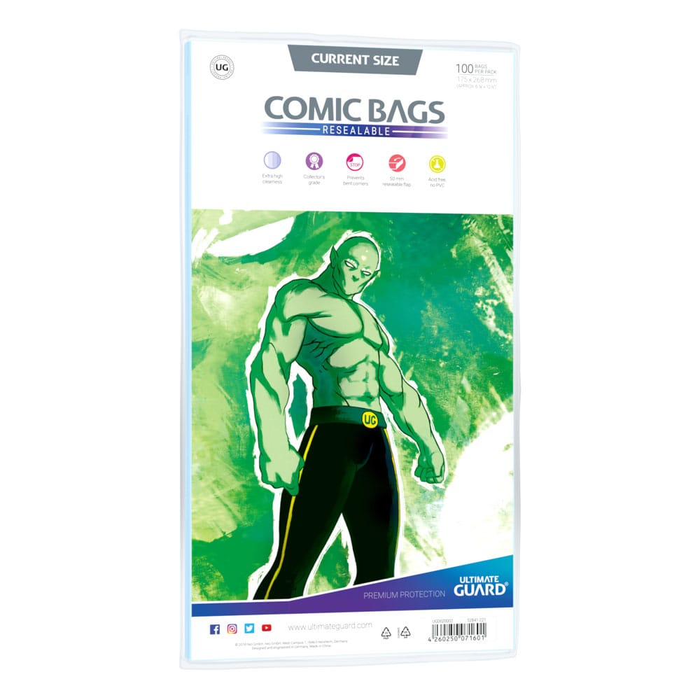 Ultimate Guard Comic Bags Bolsas con cierre reutilizable de Comics Current Size (100) Frikytopia