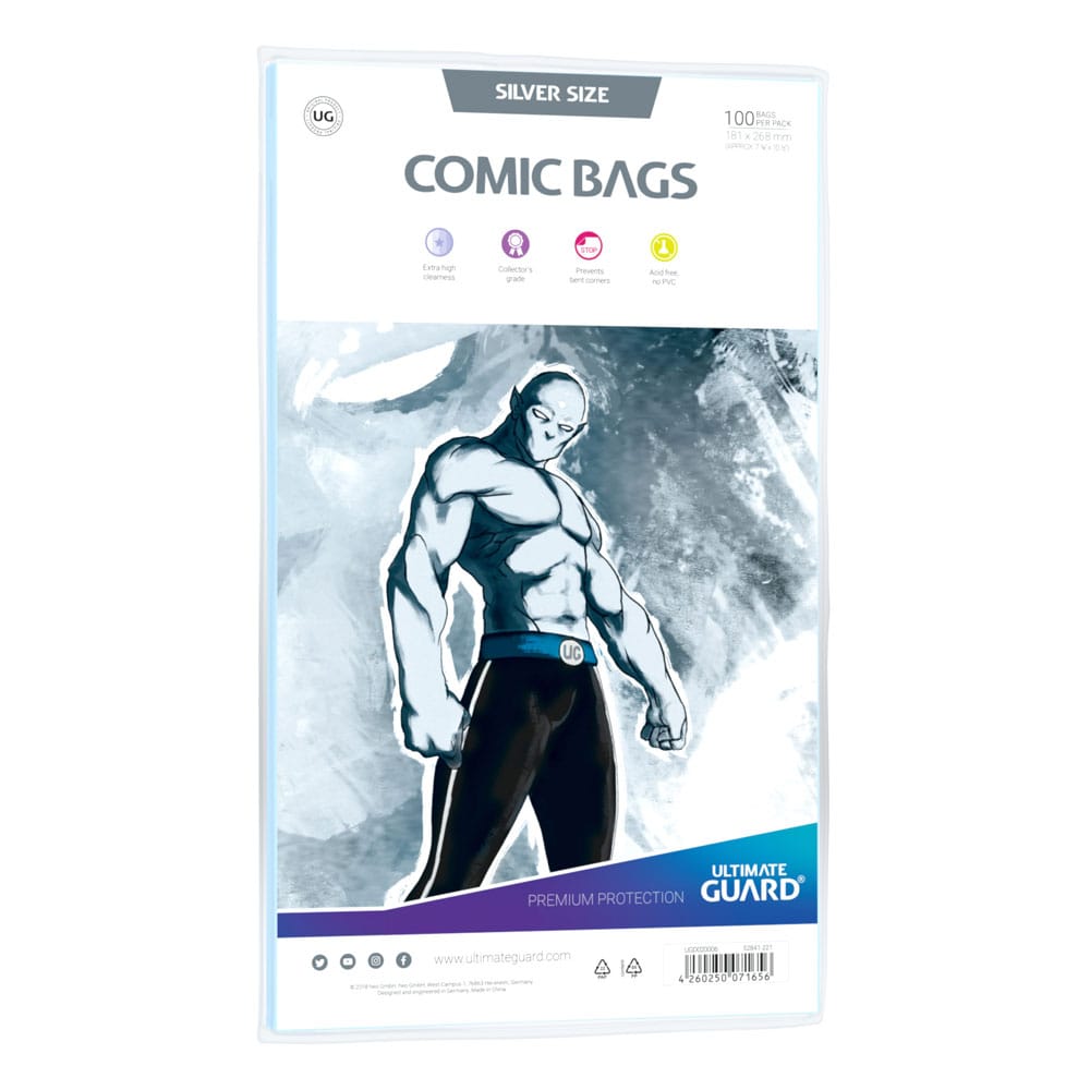 Ultimate Guard Comic Bags Bolsas de Comics Silver Size (100) Frikytopia