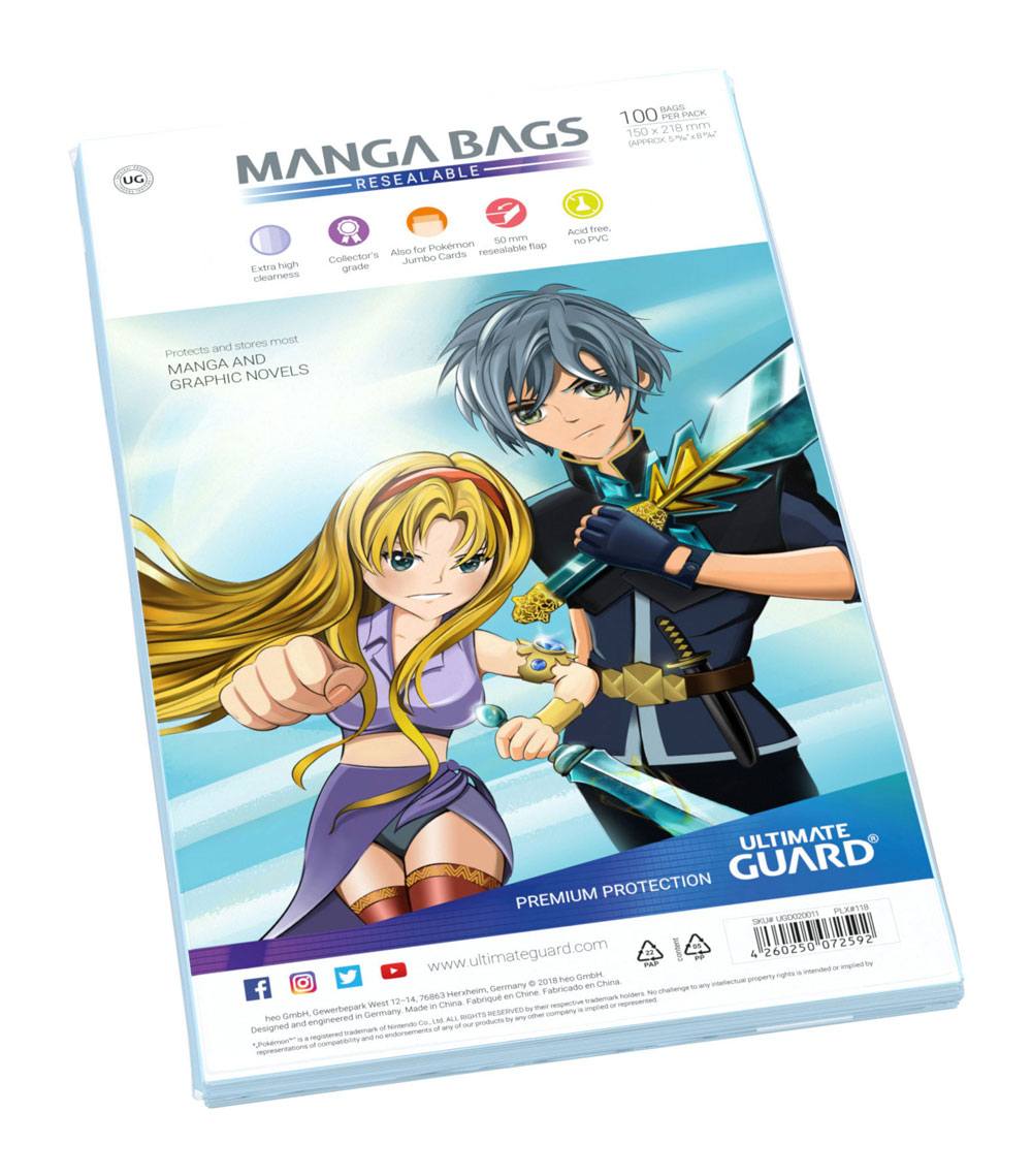 Ultimate Guard Manga Bags Bolsas con Cierre Reutilizable Manga Frikytopia