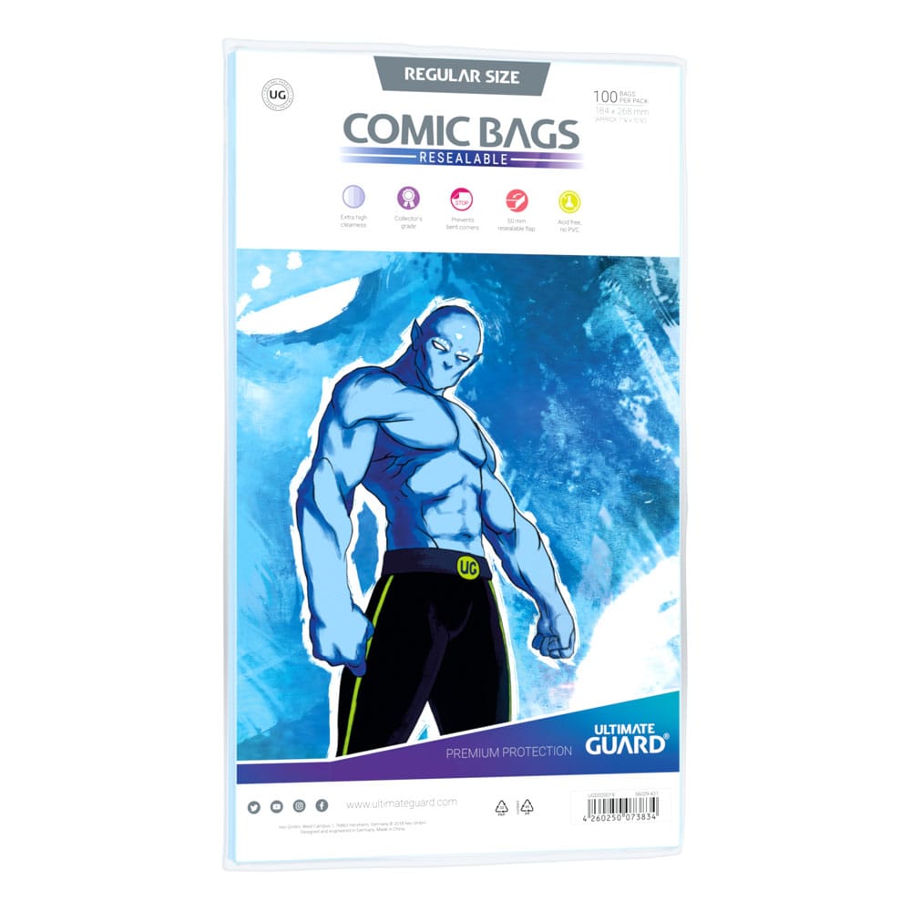 Ultimate Guard Comic Bags Bolsas con cierre reutilizable de Comics Regular Size (100) Frikytopia