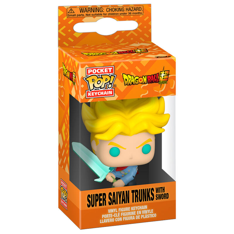 Llavero Pocket POP Dragon Ball Super Saiyan Trunks with Sword Frikytopia