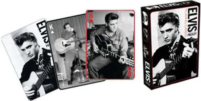ELVIS PLAYING Cartas -B&W- Frikytopia