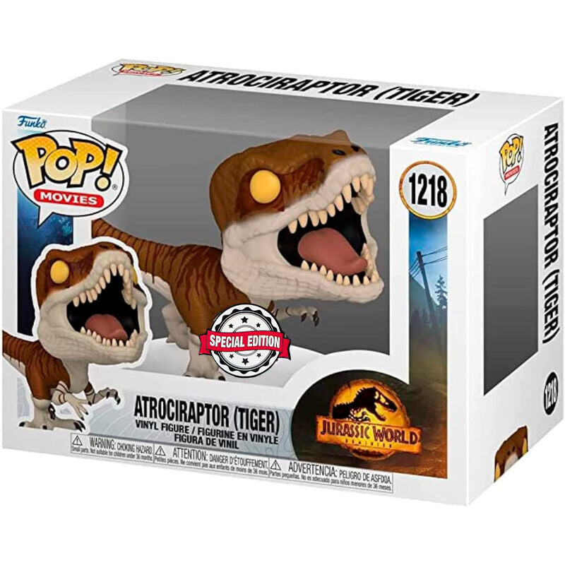 Figura POP Jurassic World Atrociraptor Tiger Exclusive Frikytopia