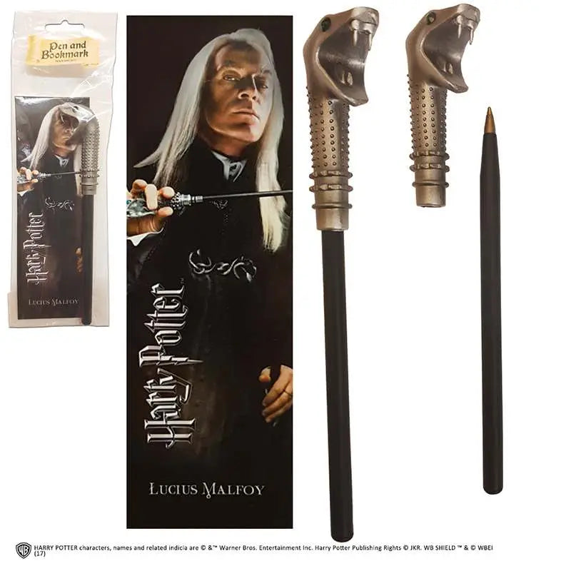 HP LUCIUS MALFOY WAND Bolígrafo AND BOOKMARK