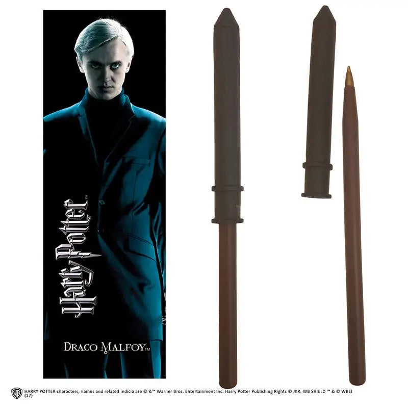 HP DRACO MALFOY WAND Bolígrafo AND BOOKMARK Frikytopia