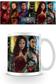 JUSTICE LEAGUE MOVIE HEROES STRIPES Caneca