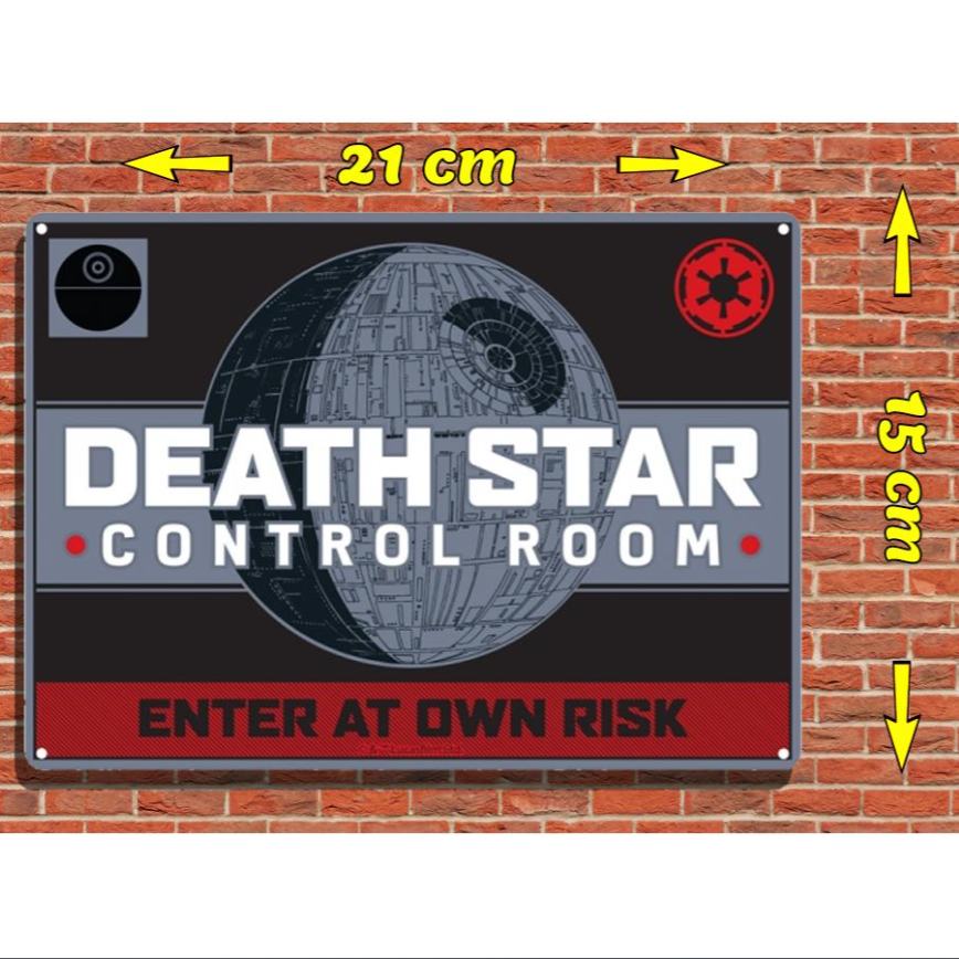SW DEATH STAR PLACA METÁLICA