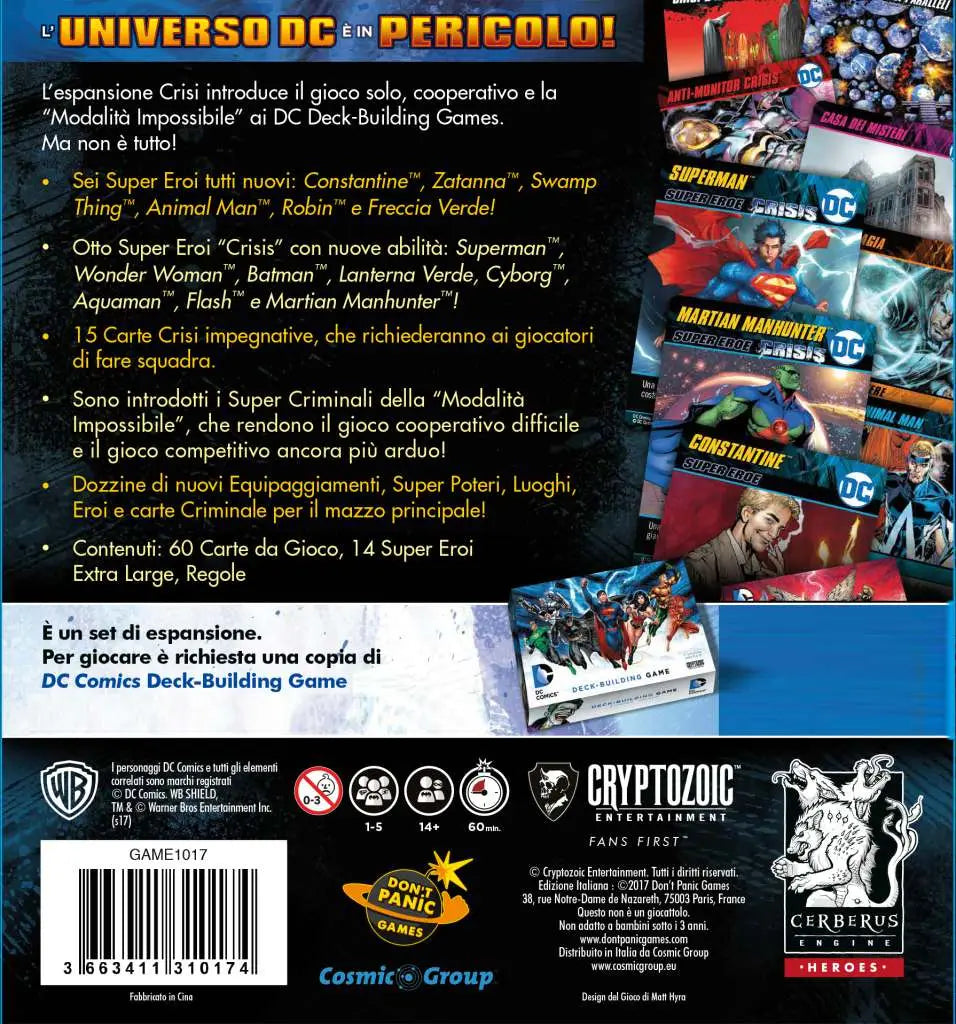 DC DECK BUILDING GAME CRISIS EXP SET ITA