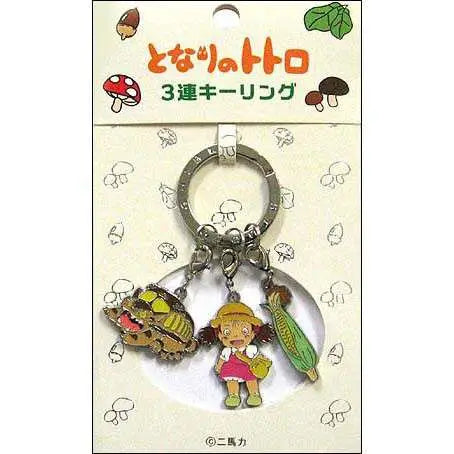 TOTORO MEI-CATBUS-CORN 3 CHARMS Llavero Frikytopia