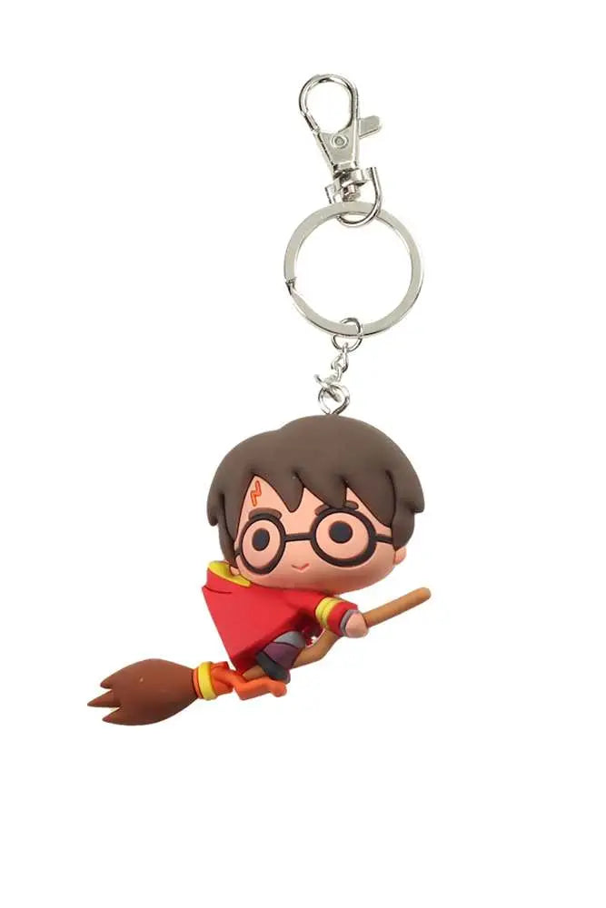 Harry Potter Llavero caucho Harry Potter & Broomstick 7 cm