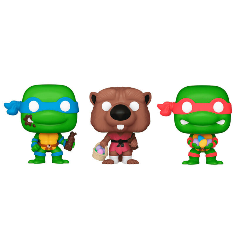 Blister 3 figuras Carrot Pocket POP Tortugas Ninja Splinter Leonardo Rap
