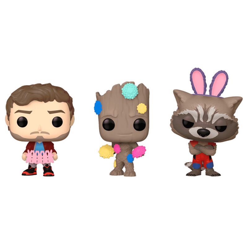 Blister 3 figuras Carrot Pocket POP Marvel Guardianes de la Galaxia Pasc Frikytopia