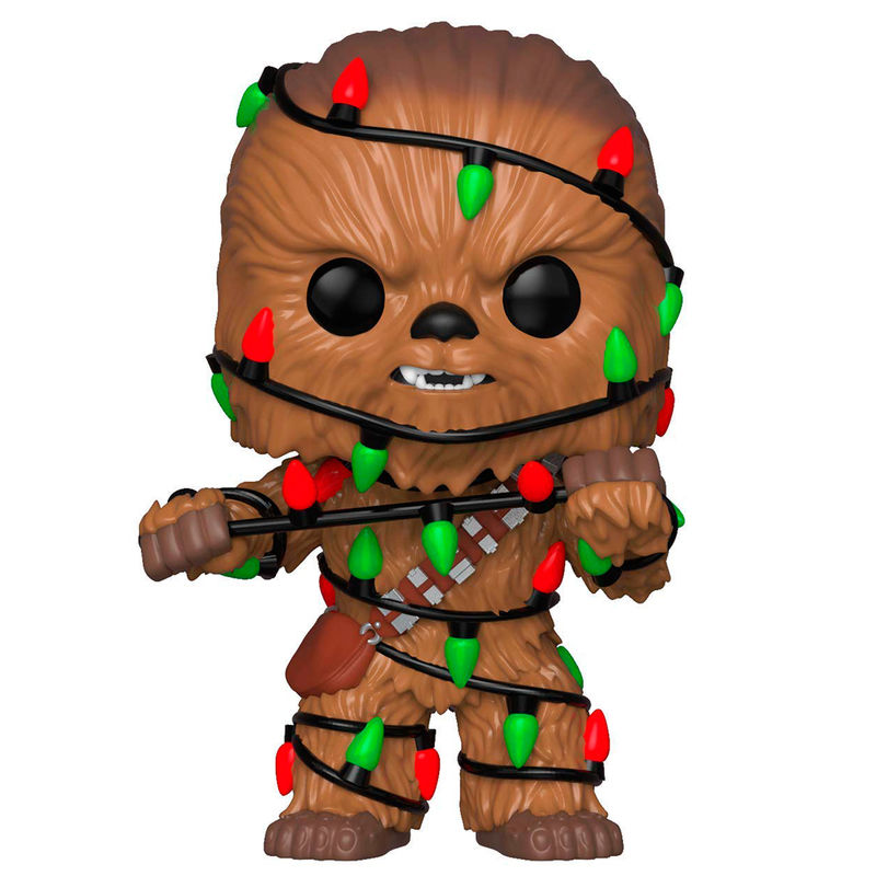 Star Wars POP! Vinyl Cabezón Holiday Chewbacca with Lights 9 cm Frikytopia