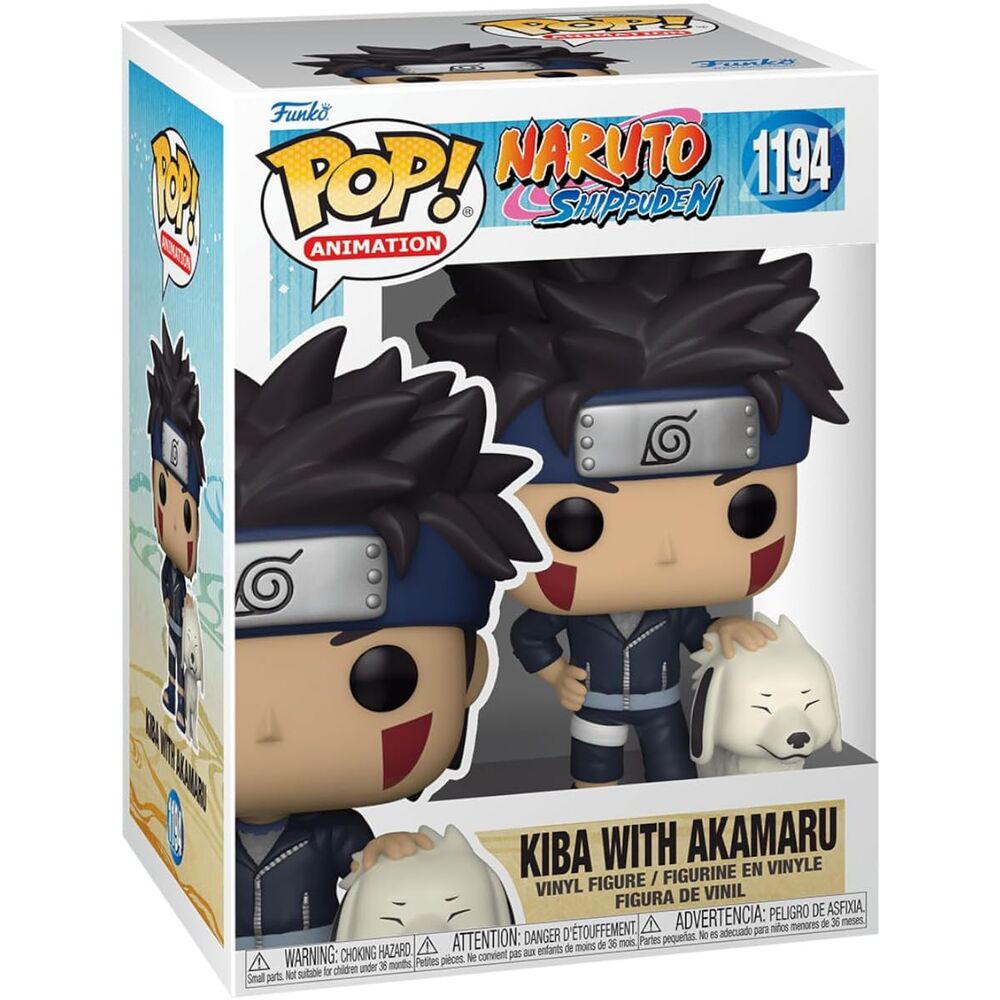 Naruto Figura POP! Animation Vinyl Kiba w/Akamaru 9 cm