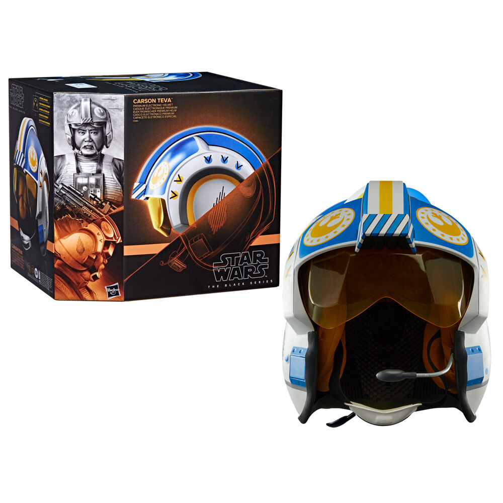 Réplica casco electronico hasbro star wars the black series carson teva