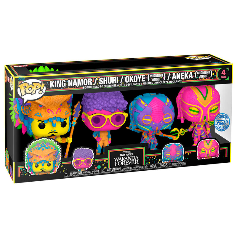 Funko pop marvel black panther wakanda forever pack de 4 Frikytopia