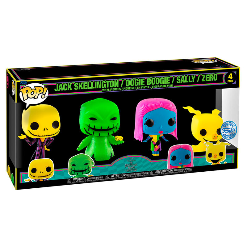 Blister 4 figuras POP Disney Pesadilla Antes de Navidad Exclusive Frikytopia