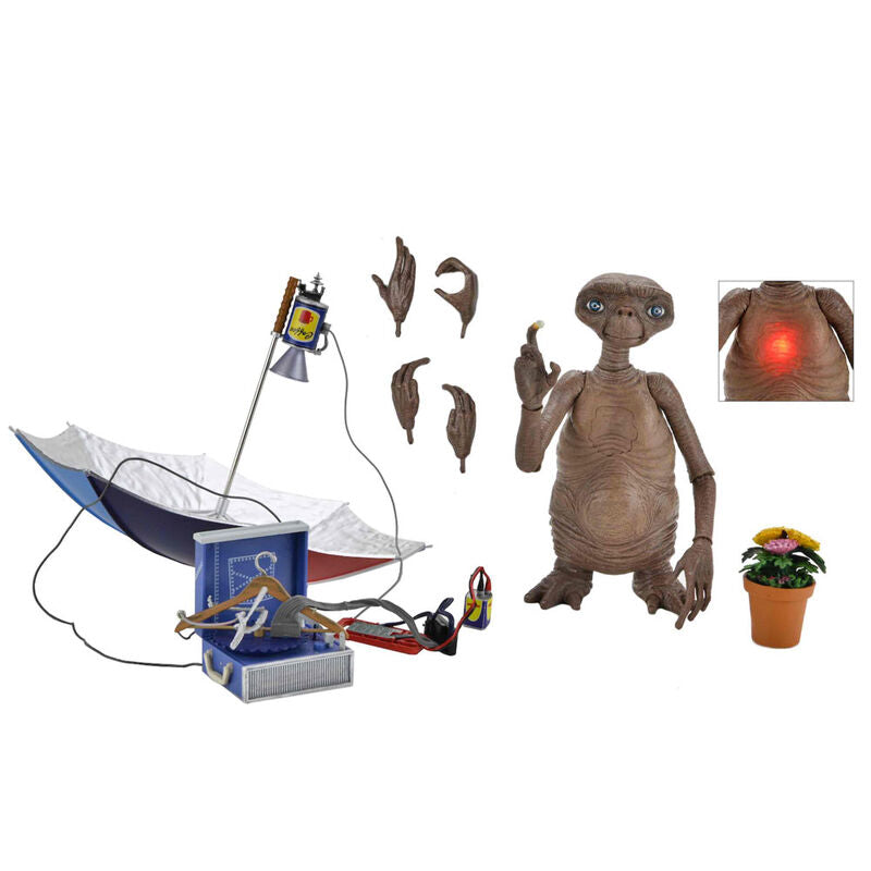 Figura NECA Ultimate Deluxe ET con pecho LED 40 aniversario Frikytopia
