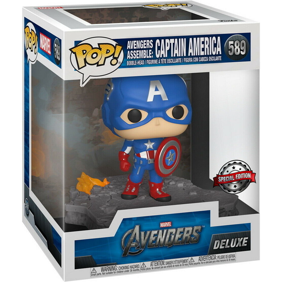 Funko pop deluxe marvel los vengadores avengers capitan america asse