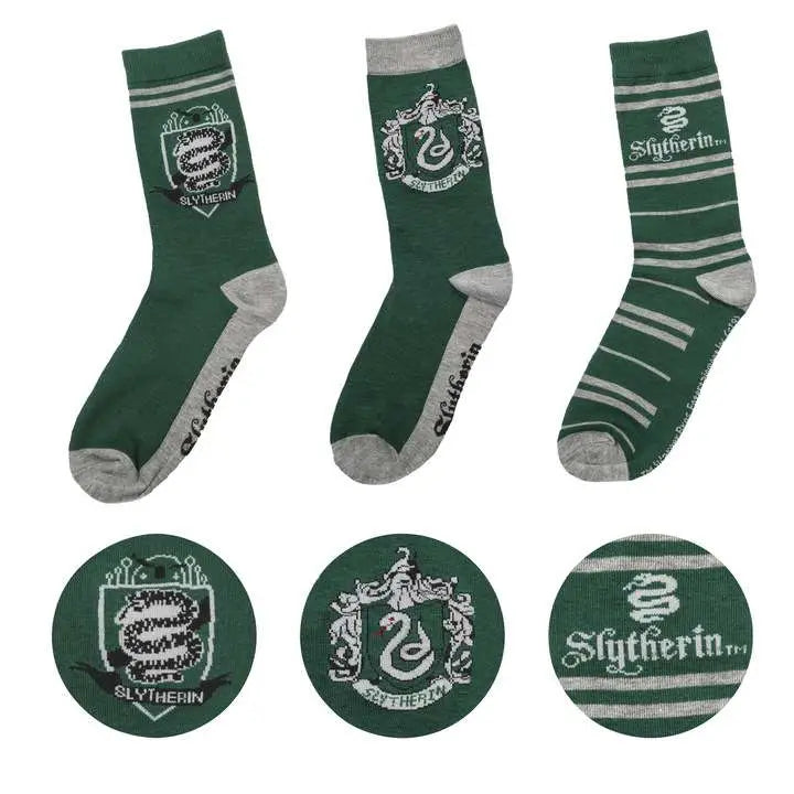 Harry Potter Pack de 3 Pares de calcetines Slytherin