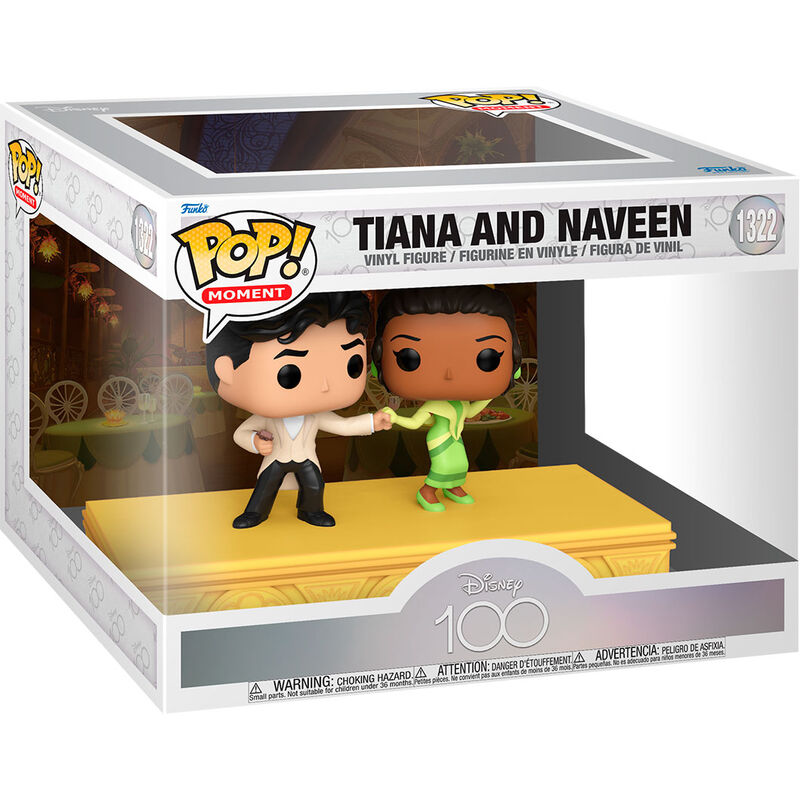 Funko pop moment pack de 2 disney 100 aniversario tiana & naveen 67976