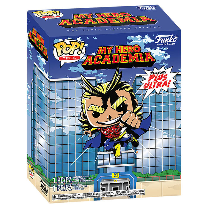 Pop & tee my hero academia all might funko + camiseta talla m ut