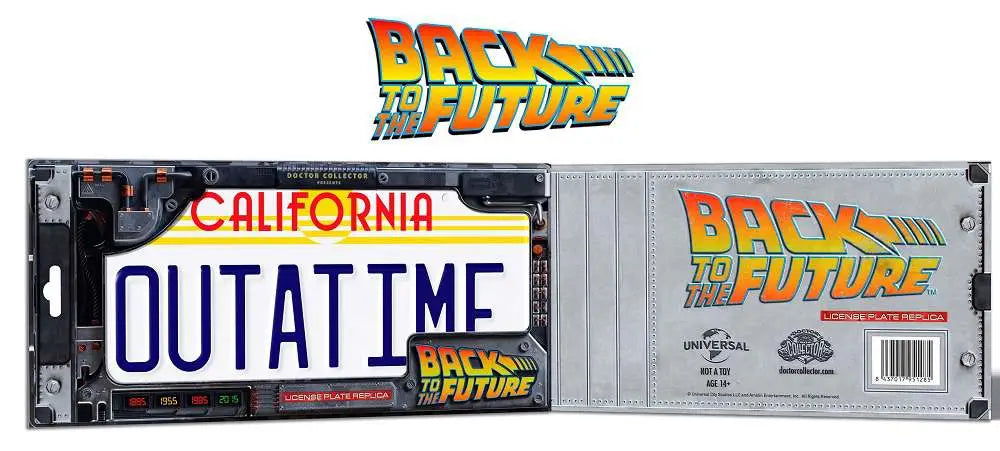 Replica matricula DeLorean Outatime Regreso al Futuro