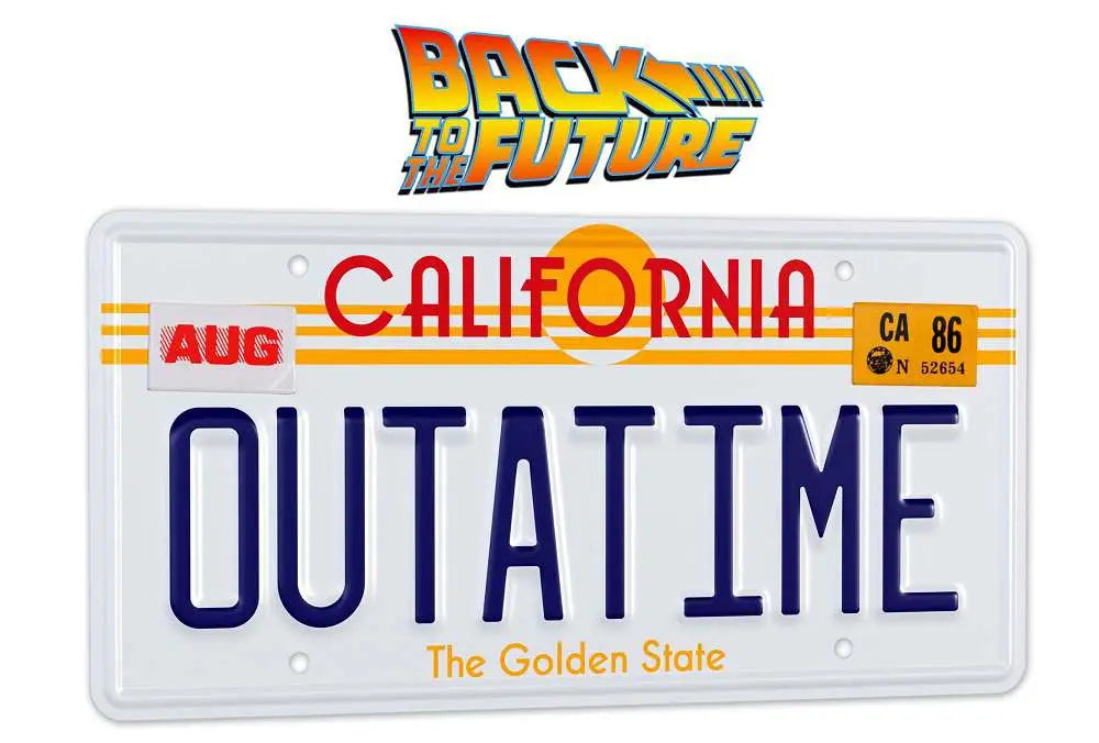 Replica matricula DeLorean Outatime Regreso al Futuro