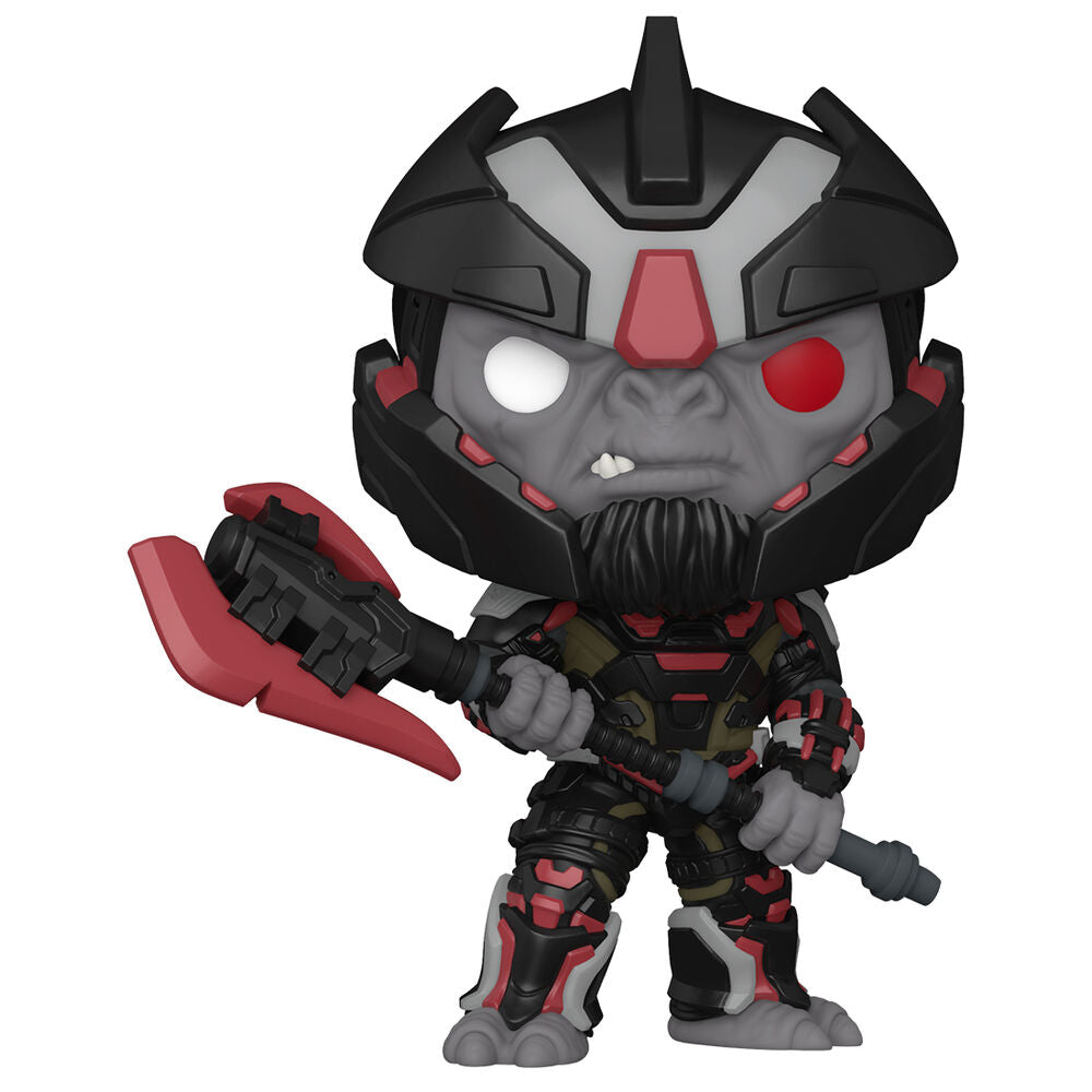 Funko pop super videojuegos halo infinite escharum con hacha de grav