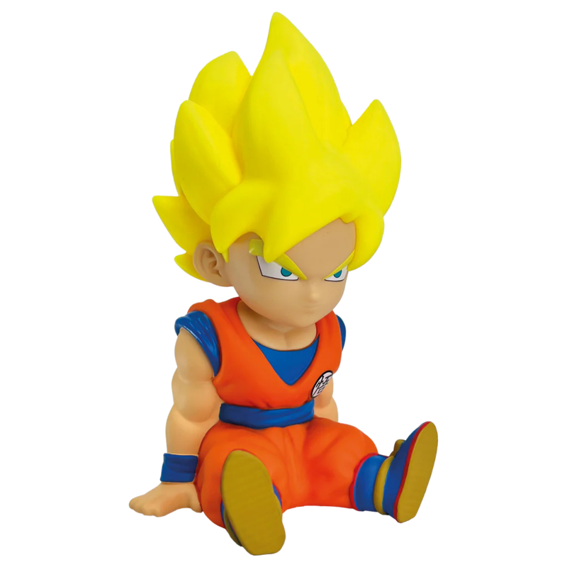 Figura hucha plastoy dragon ball super saiyan son goku Frikytopia