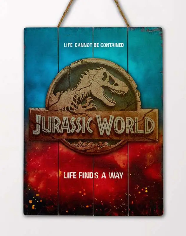 JURASSIC WORLD LOGO WOODEN Póster Frikytopia