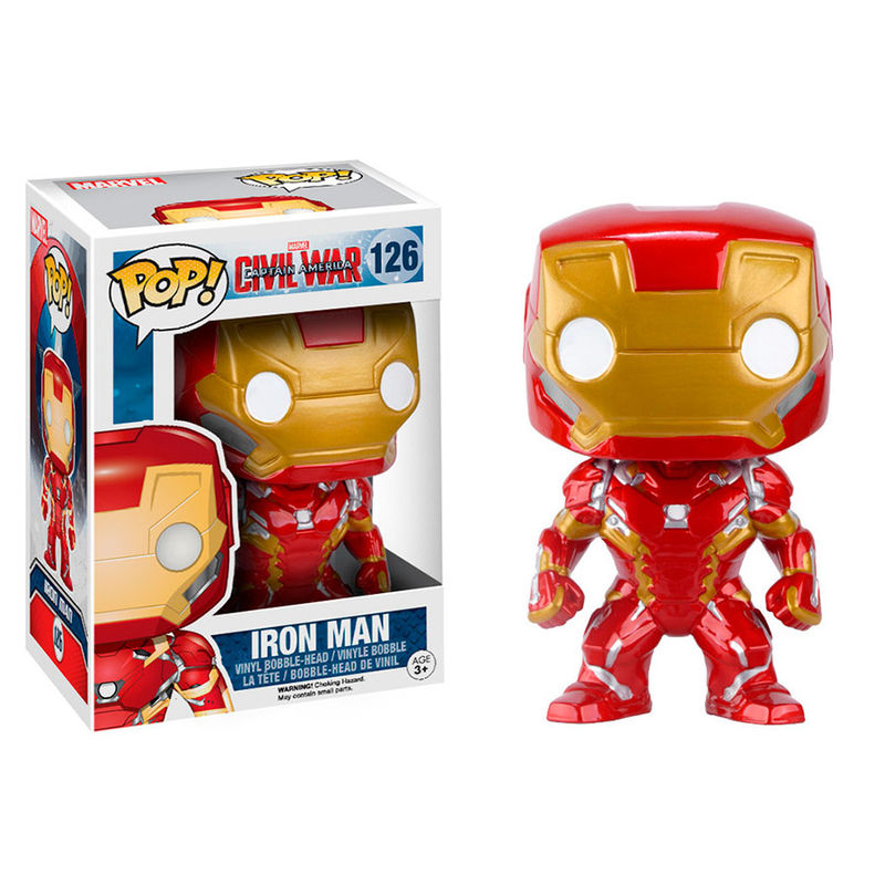 Captain America Civil War POP! Vinyl Cabezón Iron Man 10 cm Frikytopia