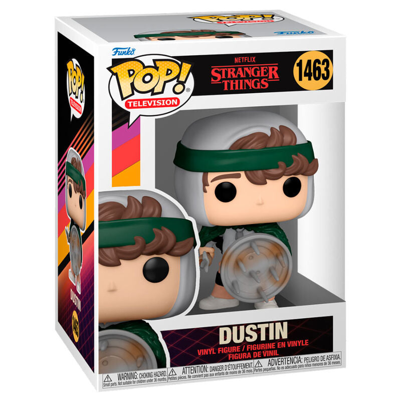 Funko pop series tv stranger things 4 hunter dustin con escudo 72137 Frikytopia