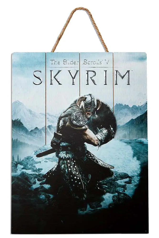 SKYRIM AEREAL WOODEN Póster