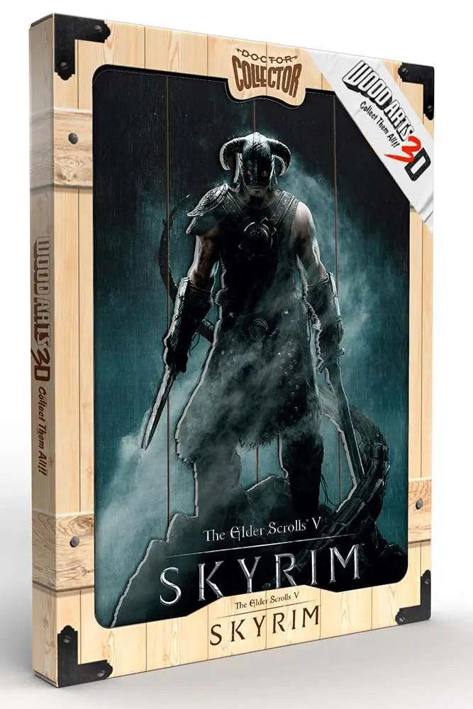 SKYRIM DRAGONBORN WOODEN Póster