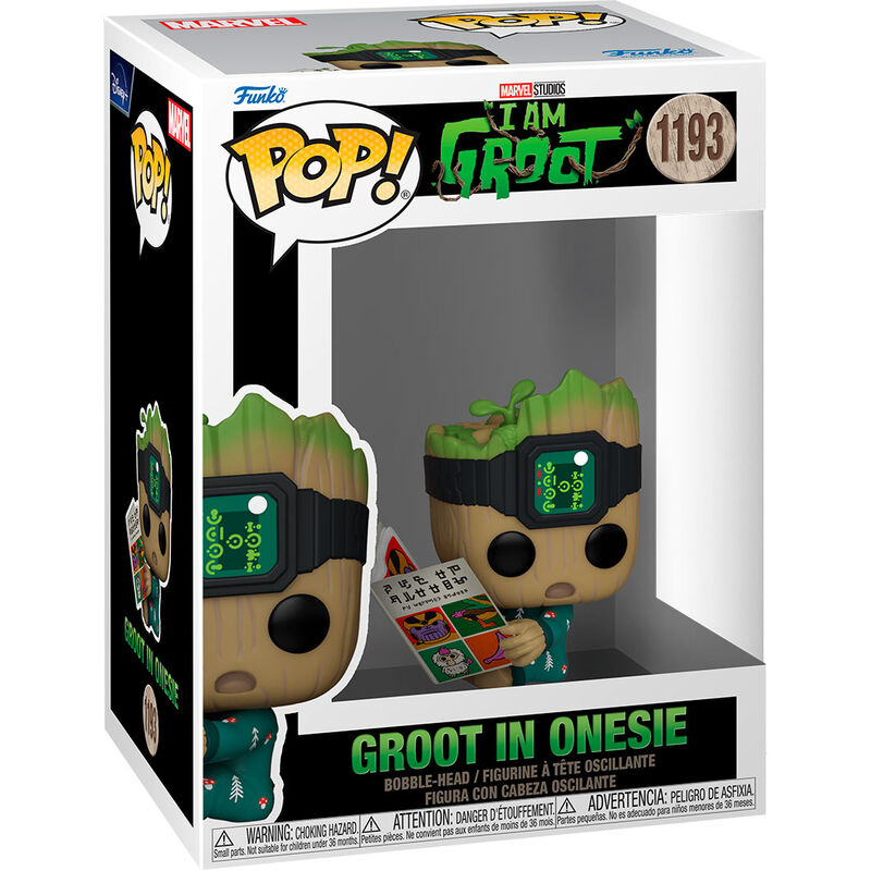 Funko pop marvel guardianes galaxia groot en pijama con libro Frikytopia